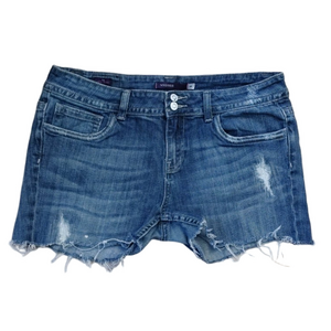Vigoss New York Flare Cut off Jean Shorts